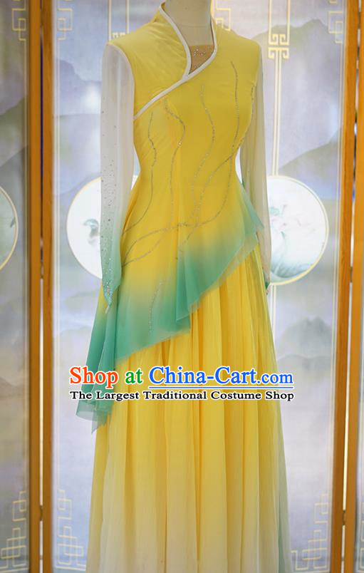 Classical Dance Pinghu Qiuyue Dance Costumes Elegant National Style Stage Performance Costumes Group Dance