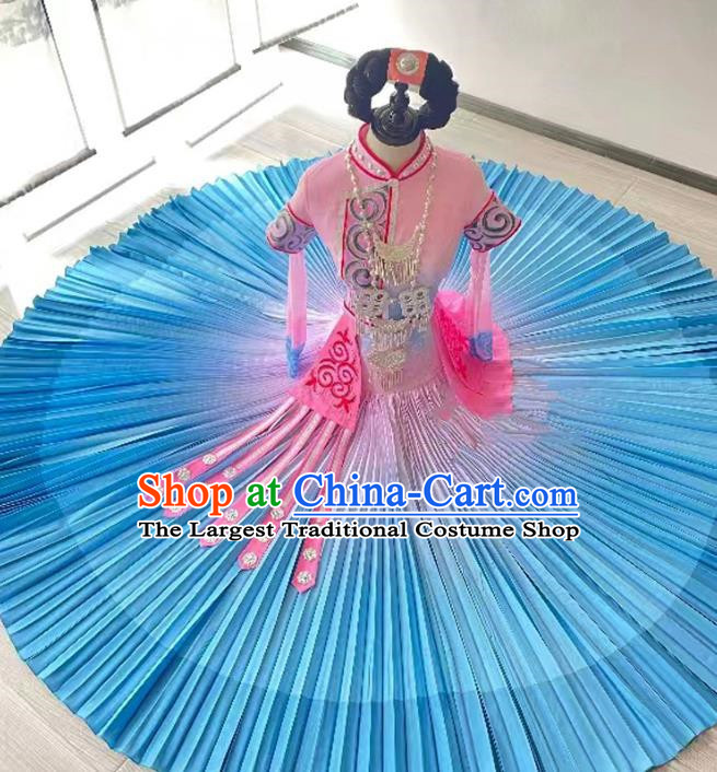 China Ethnic Mongolian Dance Costumes Uyghur Stage Performance Costumes