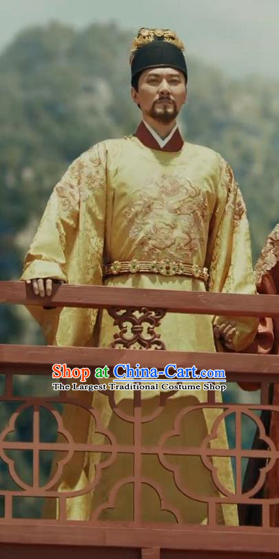 Chinese Ancient Monarch Embroidered Clothing Historical TV Series The Imperial Age Ming Dynasty Yongle Emperor ZHu Di Costumes