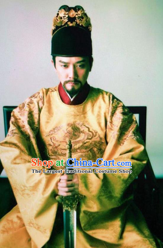 Chinese Ancient Monarch Embroidered Clothing Historical TV Series The Imperial Age Ming Dynasty Yongle Emperor ZHu Di Costumes
