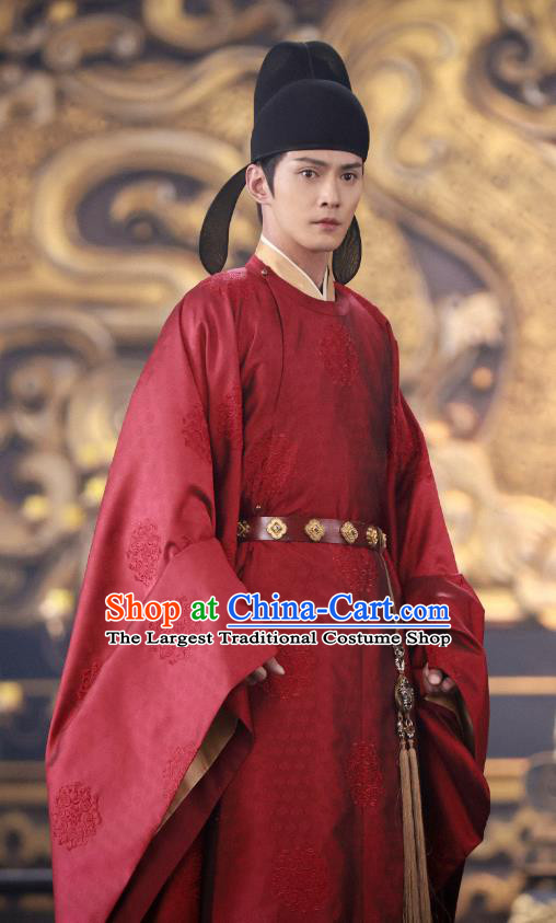 Chinese Ancient Tang Dynasty Official Costumes TV Series Royal Rumours Crown Prince Ji Yuan Su Red Robes