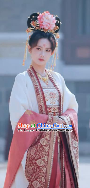 Chinese Ancient Tang Dynasty Court Princess Costumes TV Series Royal Rumours Noble Lady Hua Liu Li Hanfu Dresses