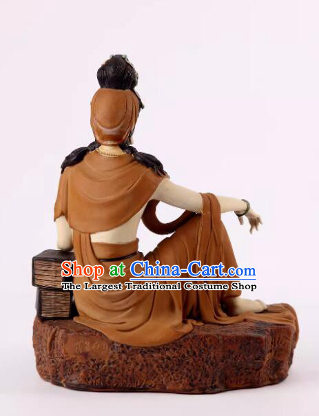 Chinese Shiwan Ceramics Buddha Arts Collection Handmade Samantabhadra Bodhisattva Statue