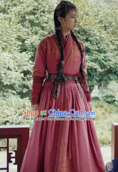 TV Series The Imperial Age Wu Lan Tu Ya Dress Chinese Ancient Ethnic Princess Clothing
