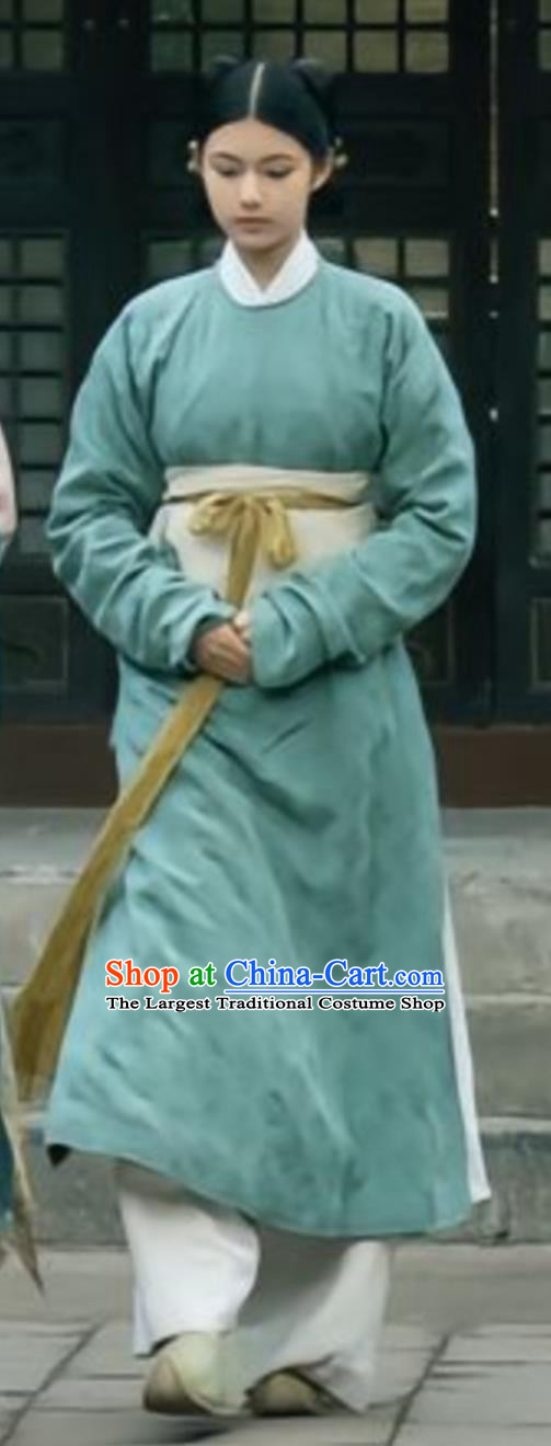 Chinese Ancient Song Dynasty Servant Lady Hanfu Clothing TV Series Scent Of Time Qian Zhi Green Costume