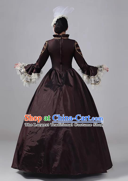 Coffee Stage Show Clothing Drama Costume European Court Dress French Medieval Aristocratic Long Dress Retro Princess Garment