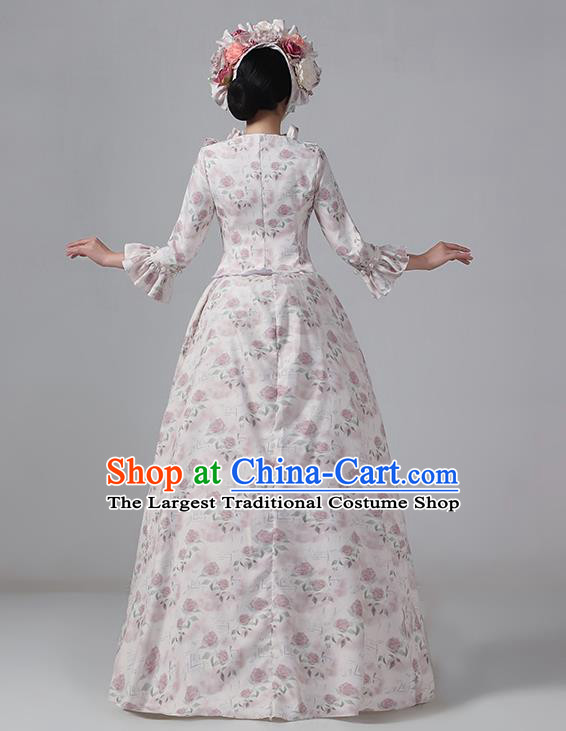 European Style Court Apparel Medieval Retro Victorian Era Evening Dress Princess Floral Clothing