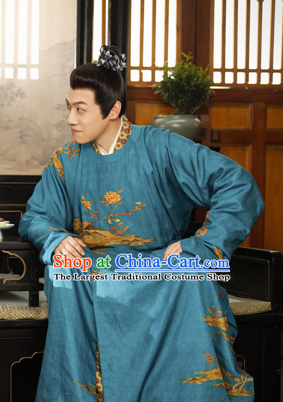Chinese Song Dynasty Noble Childe Hanfu Clothing Ancient Drama 2023 Hilarious Family Royal Prince Blue Costumes