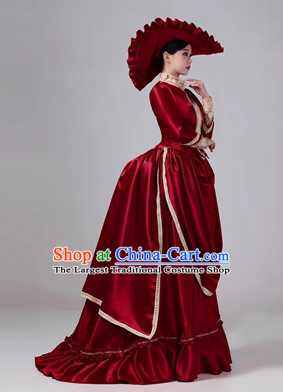 European Style Court Costume Medieval Victorian Era Evening Clothing Princess Classical Dress