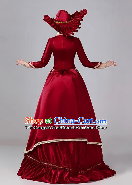 European Style Court Costume Medieval Victorian Era Evening Clothing Princess Classical Dress
