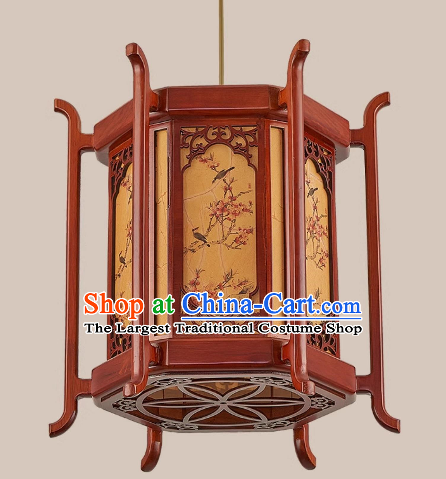 24 Inches Diameter Chinese Antique Chandelier Classical Lantern Solid Wood Lamp