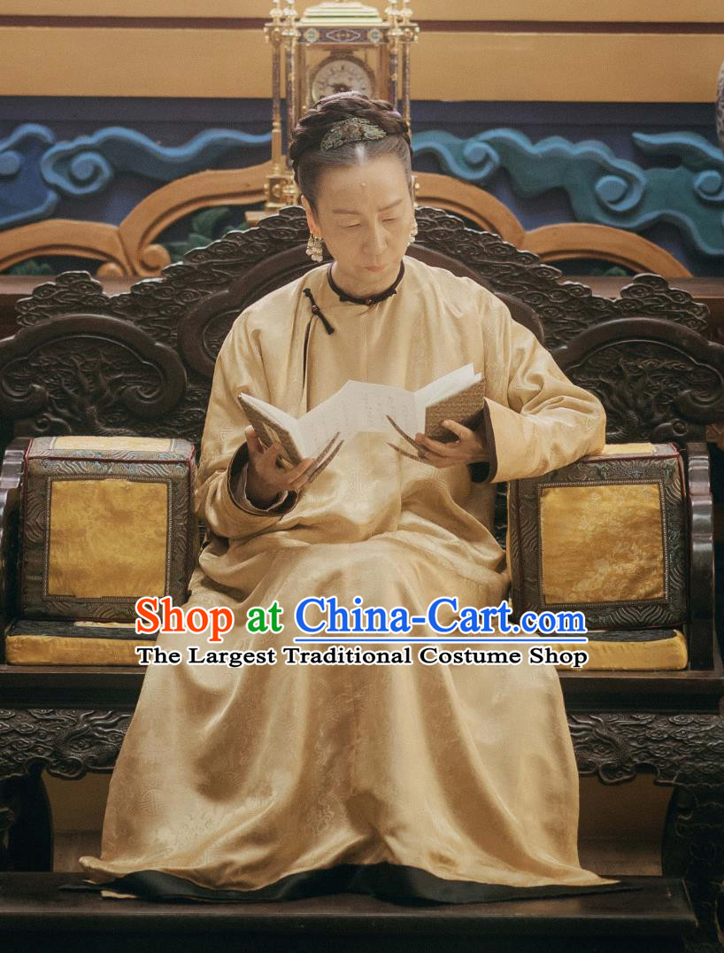 China Historical Drama The Long River Empress Dowager Xiaozhuang Dresses Ancient Qing Dynasty Queen Mother Garment Costumes