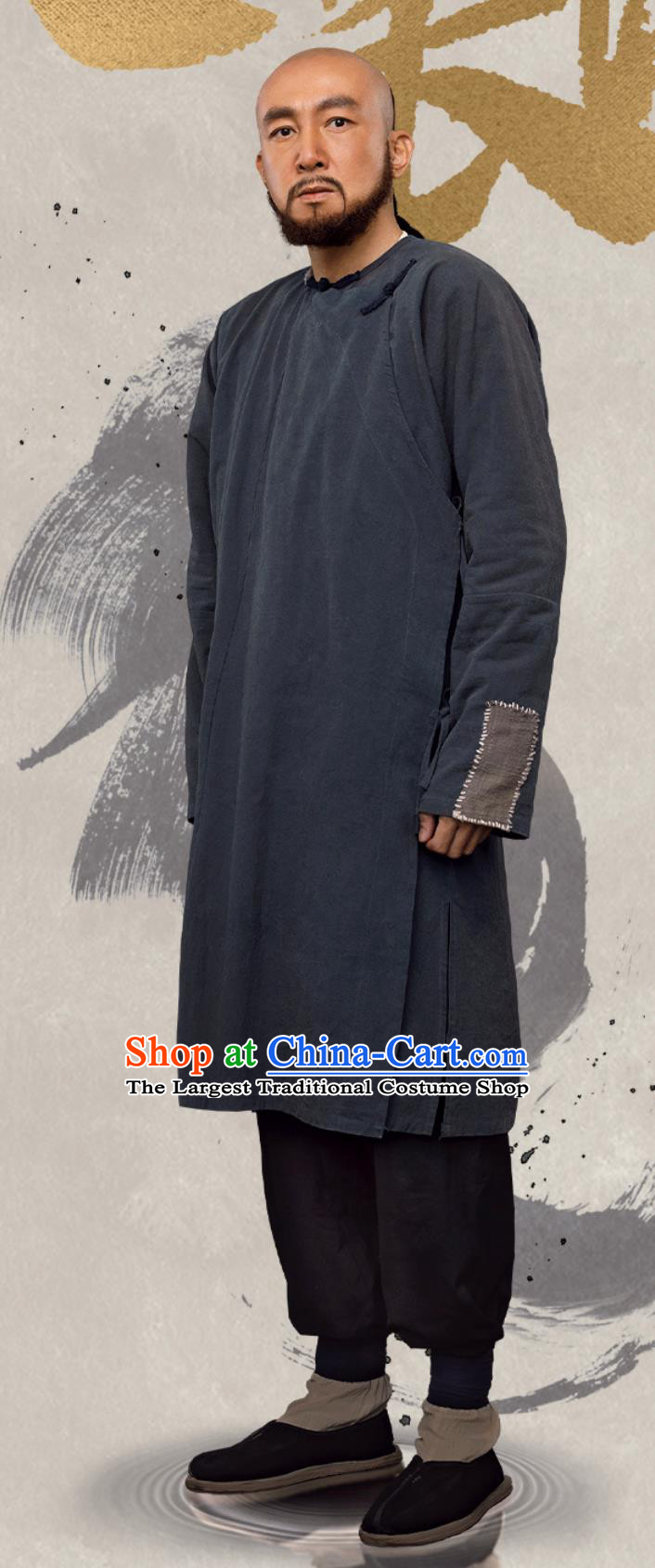 China Ancient Qing Dynasty Civilian Male Clothing Historical Drama The Long River County Magistrate Yu Zhen Jia Outfit