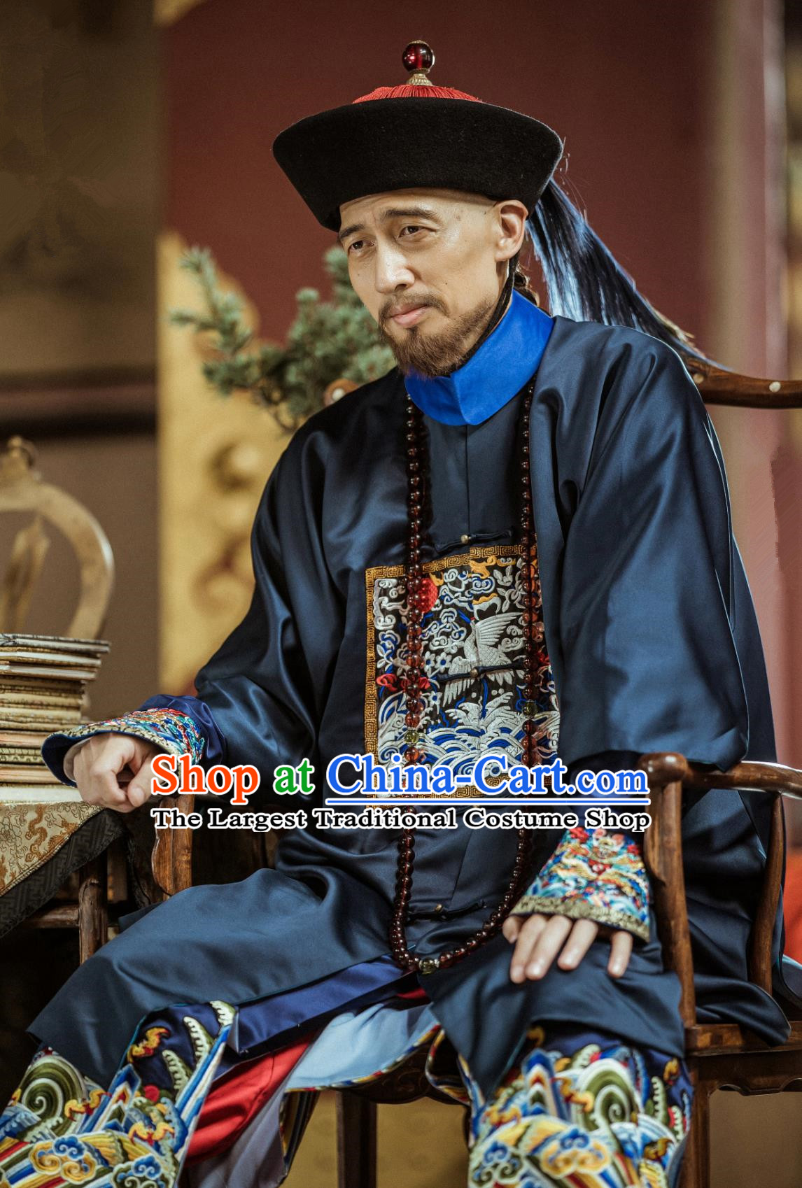China Ancient Qing Dynasty Official Clothing Historical Drama The Long River Prime Minister Nalan Mingju Garment Costumes