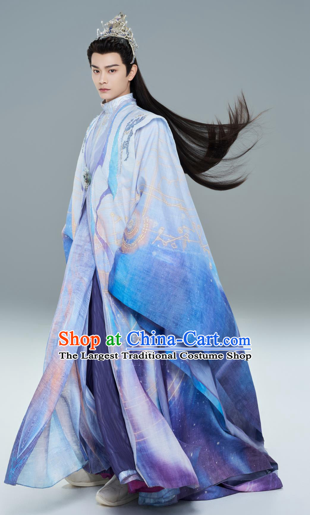 TV Drama Love You Seven Times Young Lord Chu Kong Purple Costumes China Traditional Hanfu Ancient Royal Prince Clothing