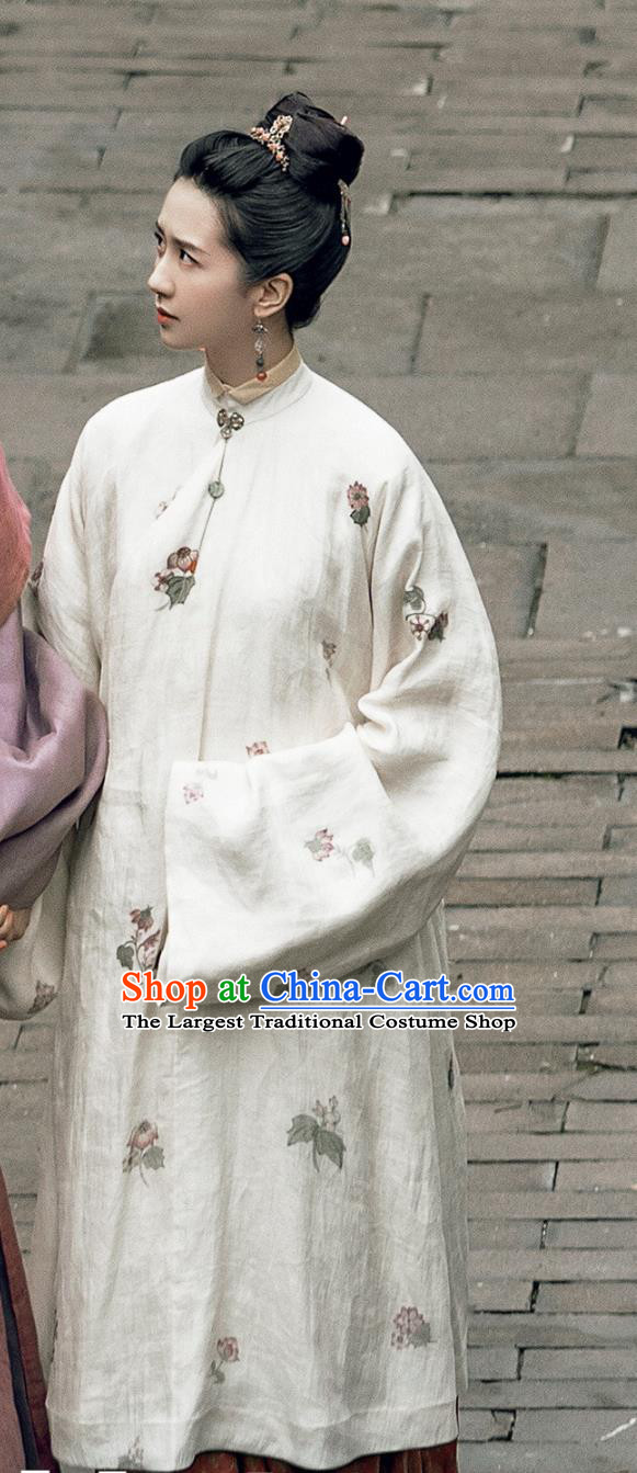 China Traditional Female Hanfu Ancient Ming Dynasty Geisha Clothing TV Drama The Ingenious One Ke Meng Lan Dresses