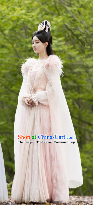Chinese Ancient Fairy Princess Clothing 2024 Xian Xia TV Series The Last Immortal Phoenix Empress Feng Yin Pink Dress