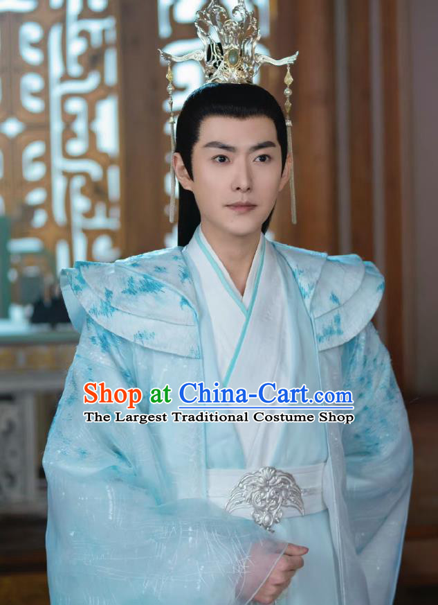 Chinese Ancient Heaven Emperor Clothing  Xian Xia TV Series The Last Immortal Lord Lan Feng Garment Costumes