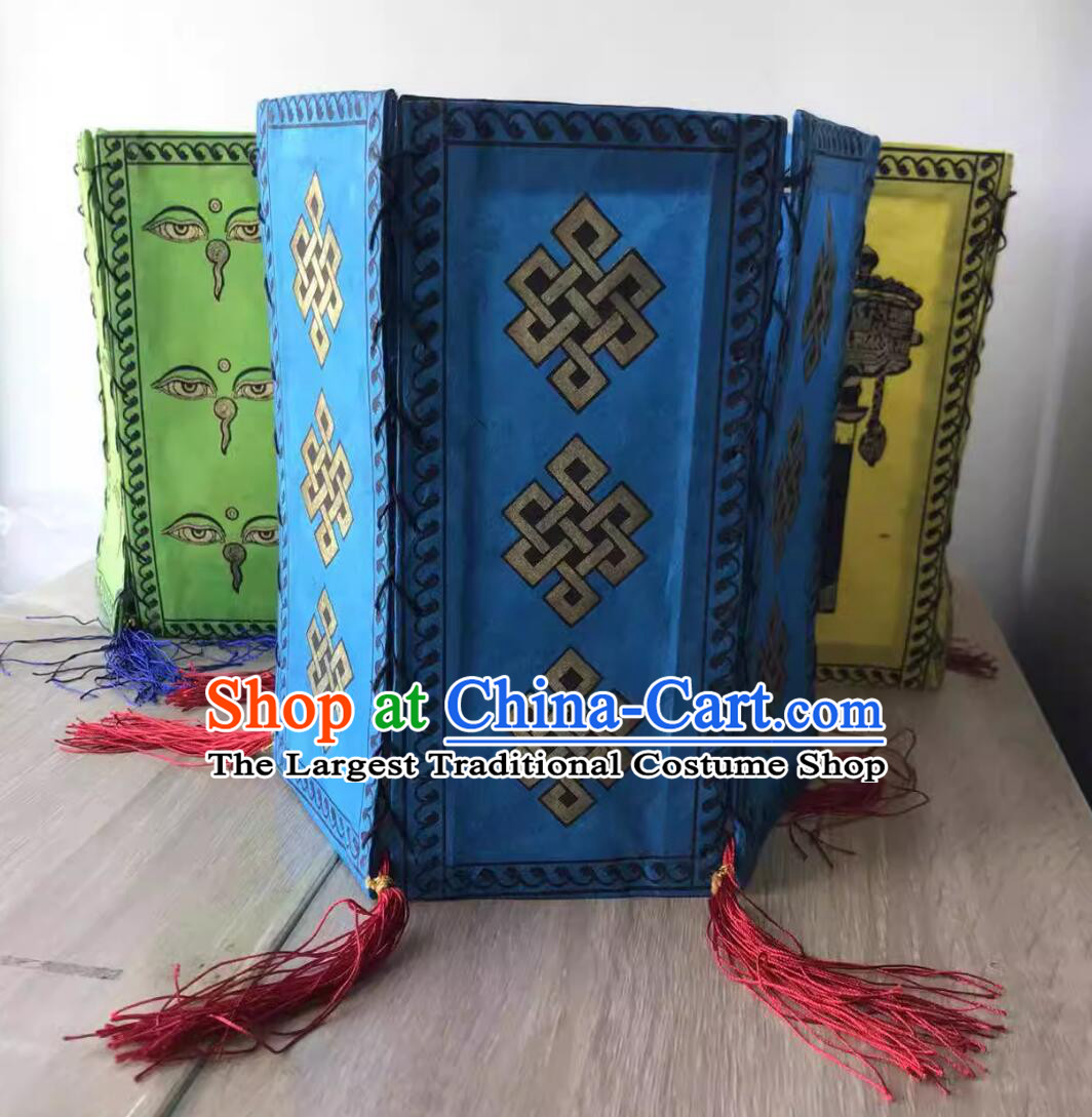 Top Paper Lampshade Chinese Tibetan Decoration Light Handmade Traditional Lantern Shade