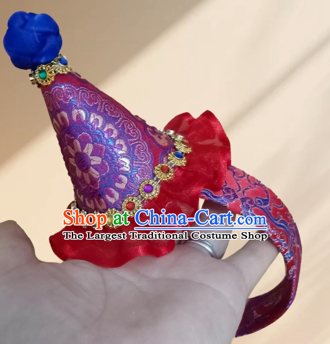 Rose Red Mongolian Children Hairbands And Hairpins Ethnic Minority Accessories