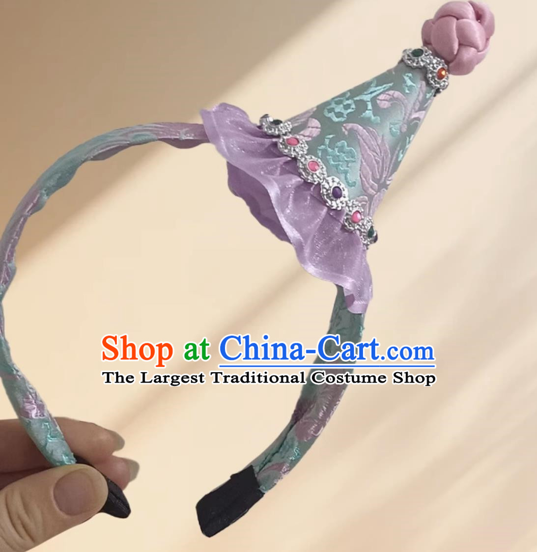 Pale Pink Mongolian Children Hairbands And Hairpins Ethnic Minority Accessories