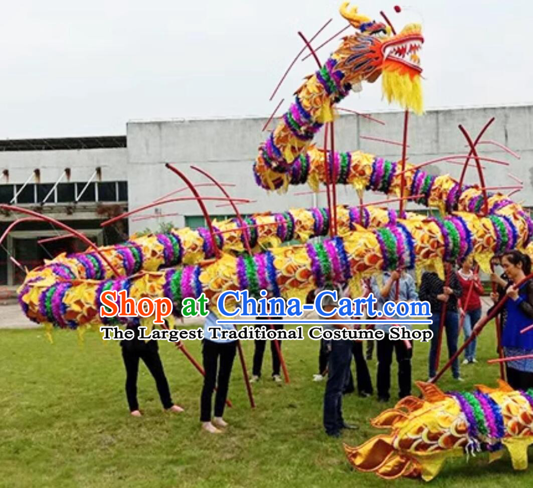 Chinese New Year Colorful Dragon Celebration Parade Dance Dragon Handmade Hanging Dragon Costumes Complete Set