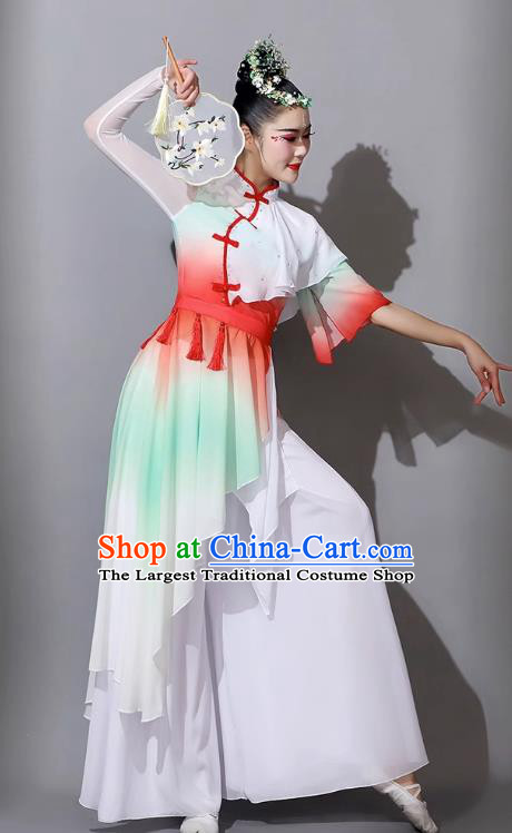 Classical Dance Performance Outfit Women Graceful Solo Dance Costume Chinese Fan Dance Clothing