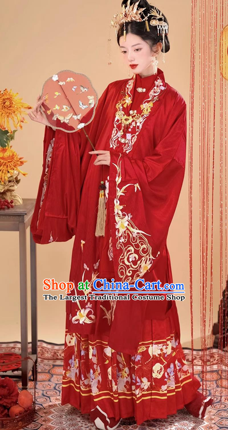 Chinese Traditional Wedding Clothing Woman Hanfu Red Dress Ancient Empress Costumes