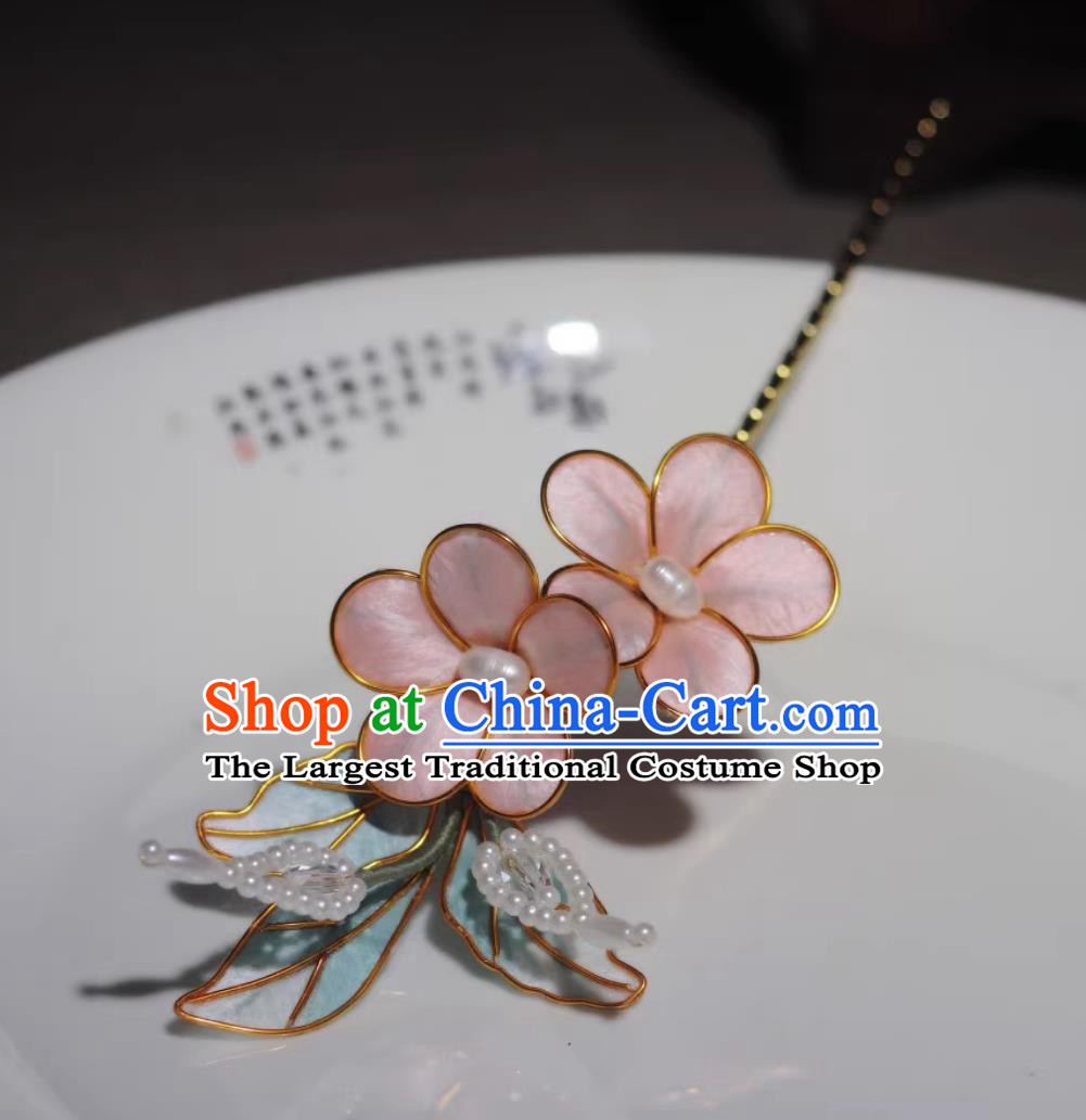 Hanfu Headwear Chinese Qipao Ancient Hair Jewelry Intangible Cultural Heritage Silk Velvet Flower Hair Stick Plum Blossom Hairpin