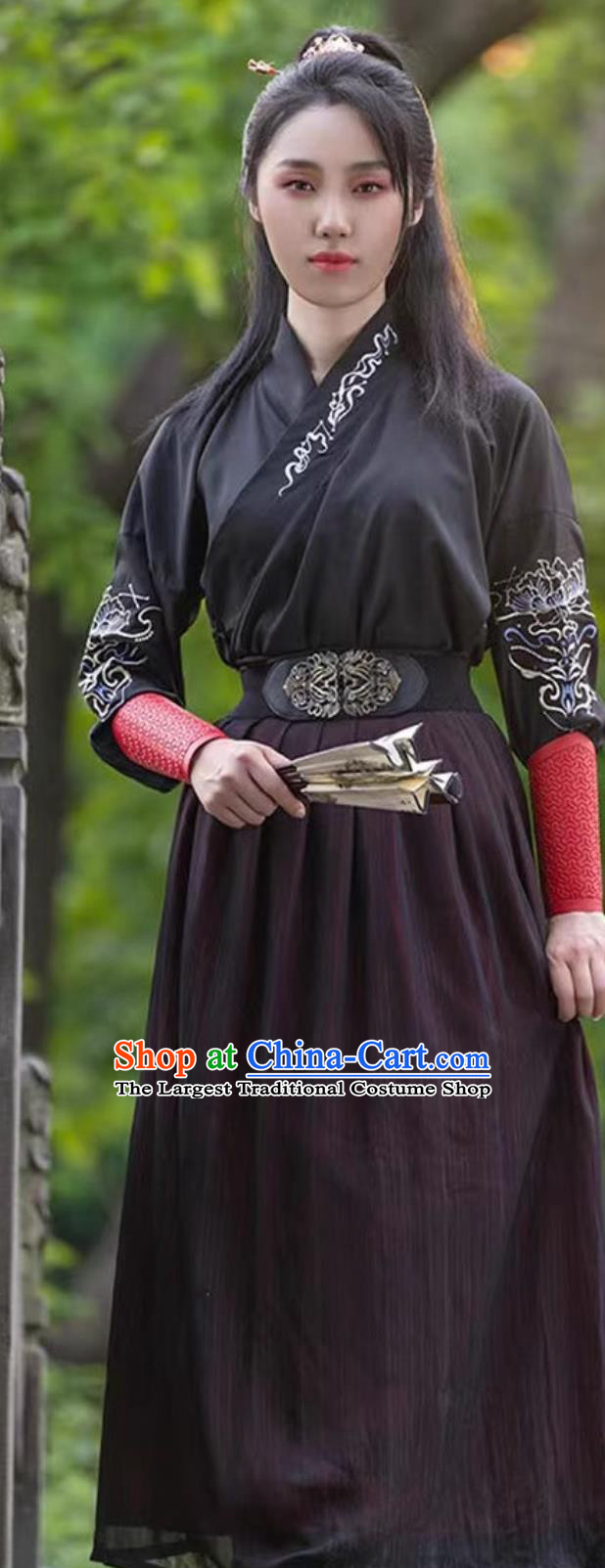 Chinese Ancient Swordswoman Clothing Traditional Wuxia Costumes China Ancient Superheroine Embroidered Outfit