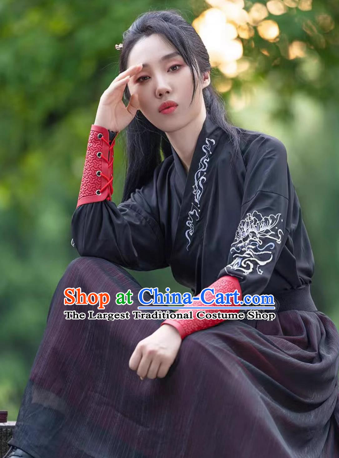 Chinese Ancient Swordswoman Clothing Traditional Wuxia Costumes China Ancient Superheroine Embroidered Outfit