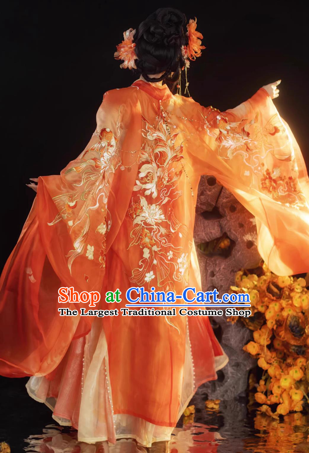 Chinese Tang Dynasty Empress Embroidered Dress Hanfu Online Shop Ancient Noble Woman Garment Costumes