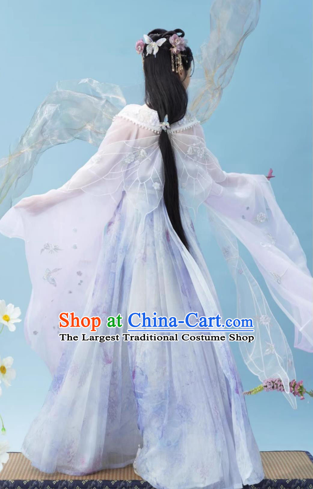 Chinese Wei Jin Southern and Northern Dynasties Palace Princess Costumes Traditional Ancient Goddess Lilac Dresses Hanfu Online Shop