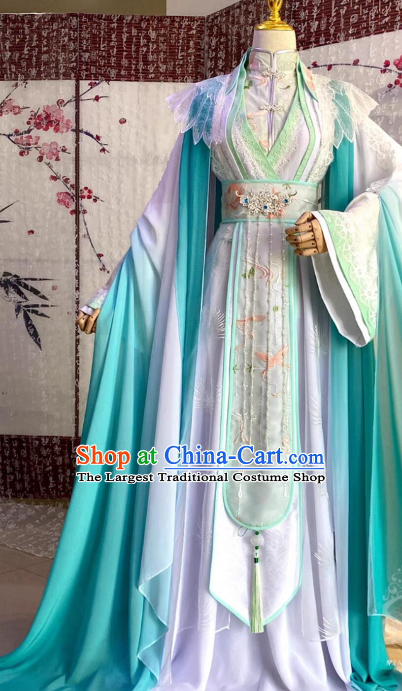 Chinese Ancient Swordswoman Costumes Comic Heaven Official Blessing Shi Qing Xuan Feng Shi Female Outfit