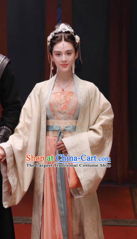 Romantic Drama Wrong Carriage Right Groom Elegant Lady Du Bing Yan Garment Costumes Chinese Ancient Tang Dynasty Noble Lady Hanfu Dresses
