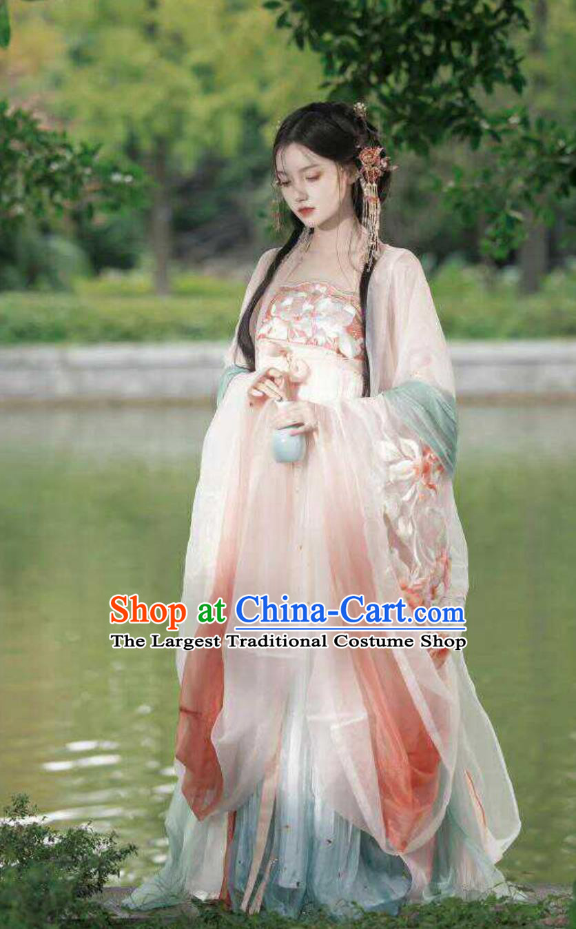 Online Buy Embroidered Hezi Qun Ancient Chinese Female Costumes China Tang Dynasty Princess Hanfu Clothing