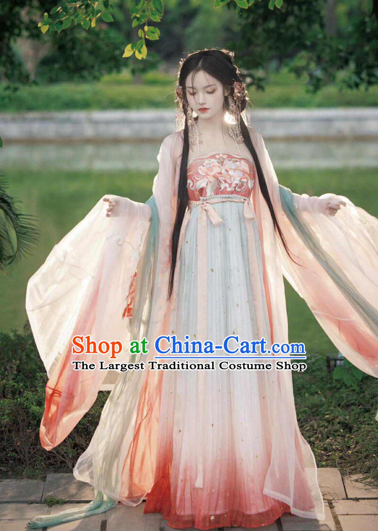 Online Buy Embroidered Hezi Qun Ancient Chinese Female Costumes China Tang Dynasty Princess Hanfu Clothing