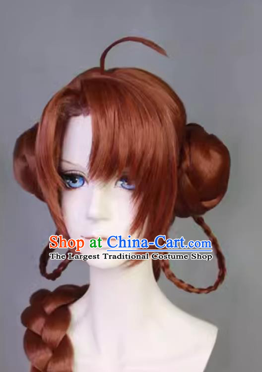 Code Name Yuan Mobile Game Sun Shangxiang Cosplay Wig Ancient Princess Hairpiece