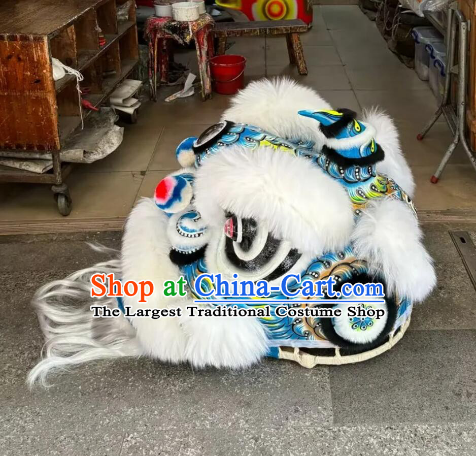 Traditional Handmade White Wool Lion Costume Chinese Lion Dance Equipment China Dancing Lion Online Buy