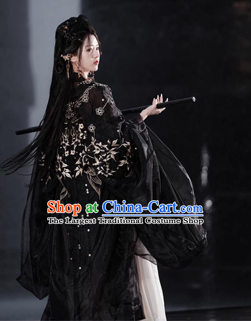 Ancient Chinese Costumes Hanfu Online Shop Traditional Tang Dynasty Princess Black Dresses