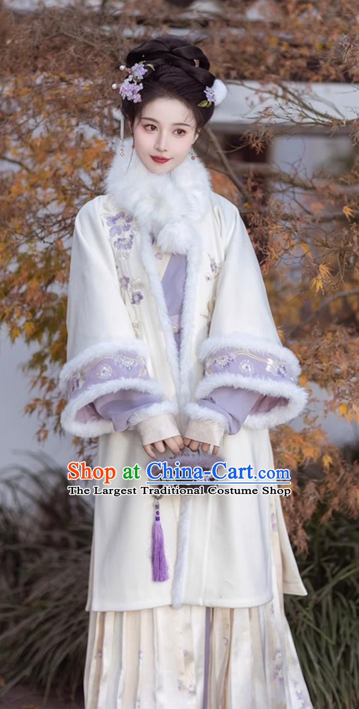 Traditional Song Dynasty Young Woman Costumes Online Buy Hanfu Ancient Chinese Noble Female Winter Clothing