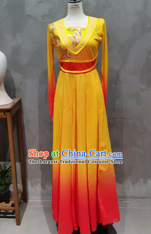 Chinese Stage Solo Dress Classical Dance Costume Women Orchids Dance Clothing