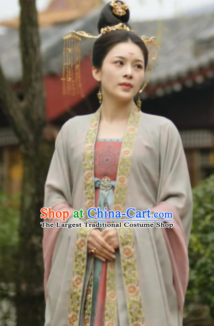 TV Series The Promise of Chang An He Lan Ming Yu Dress Ancient China Empress Hanfu Chinese Traditional Tang Dynasty Court Woman Clothing