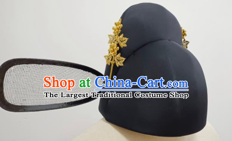 Chinese Traditional Hanfu Headwear Ming Dynasty Wedding Groom Headdress Ancient China Official Hat Handmade Black Gauze Cap