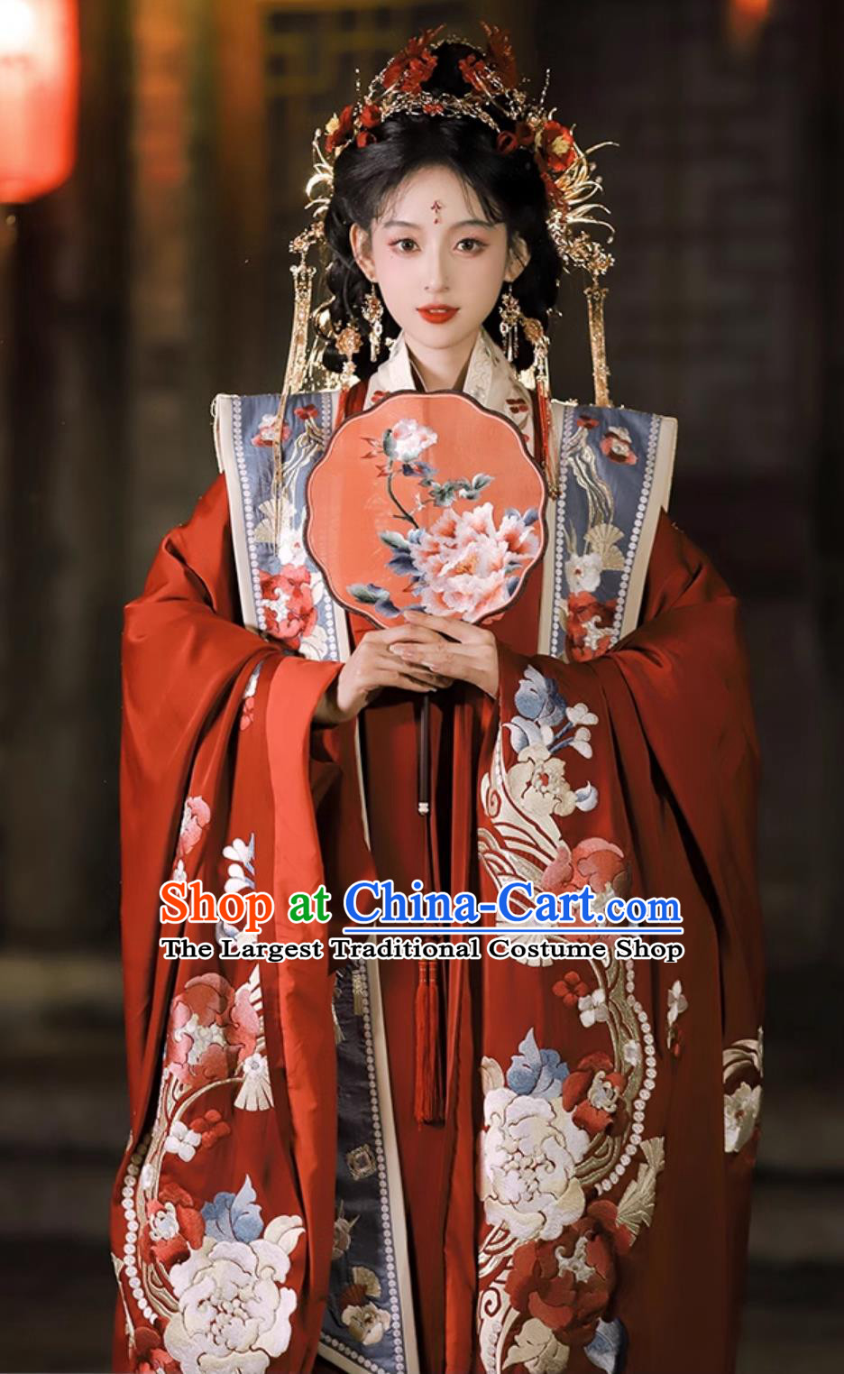Ancient China Wedding Costumes Chinese Ming Dynasty Empress Clothing Traditional Hanfu Bride Xua Pei Jade Robe