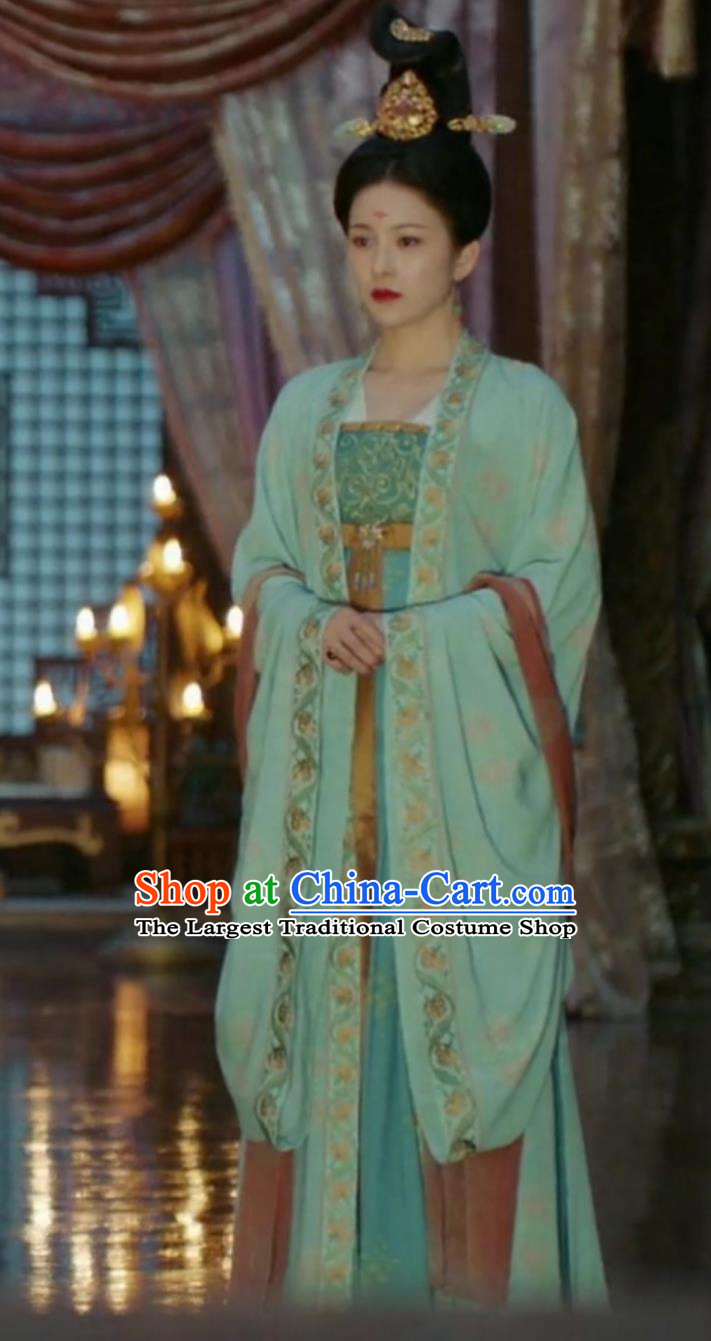 Chinese Traditional Song Dynasty Woman Costumes TV Series The Promise of Chang An Helan Mingyu Dress Ancient China Empress Clothing