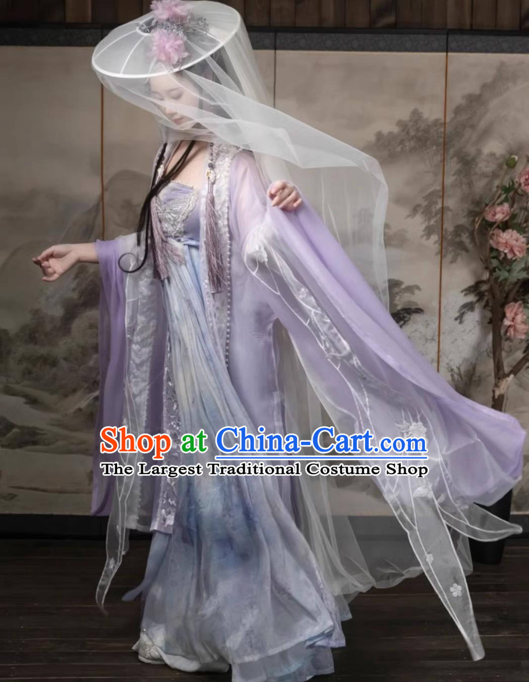 Ancient Chinese Clothing Tang Dynasty Princess Purple Dress Traditional Hanfu Online Shop