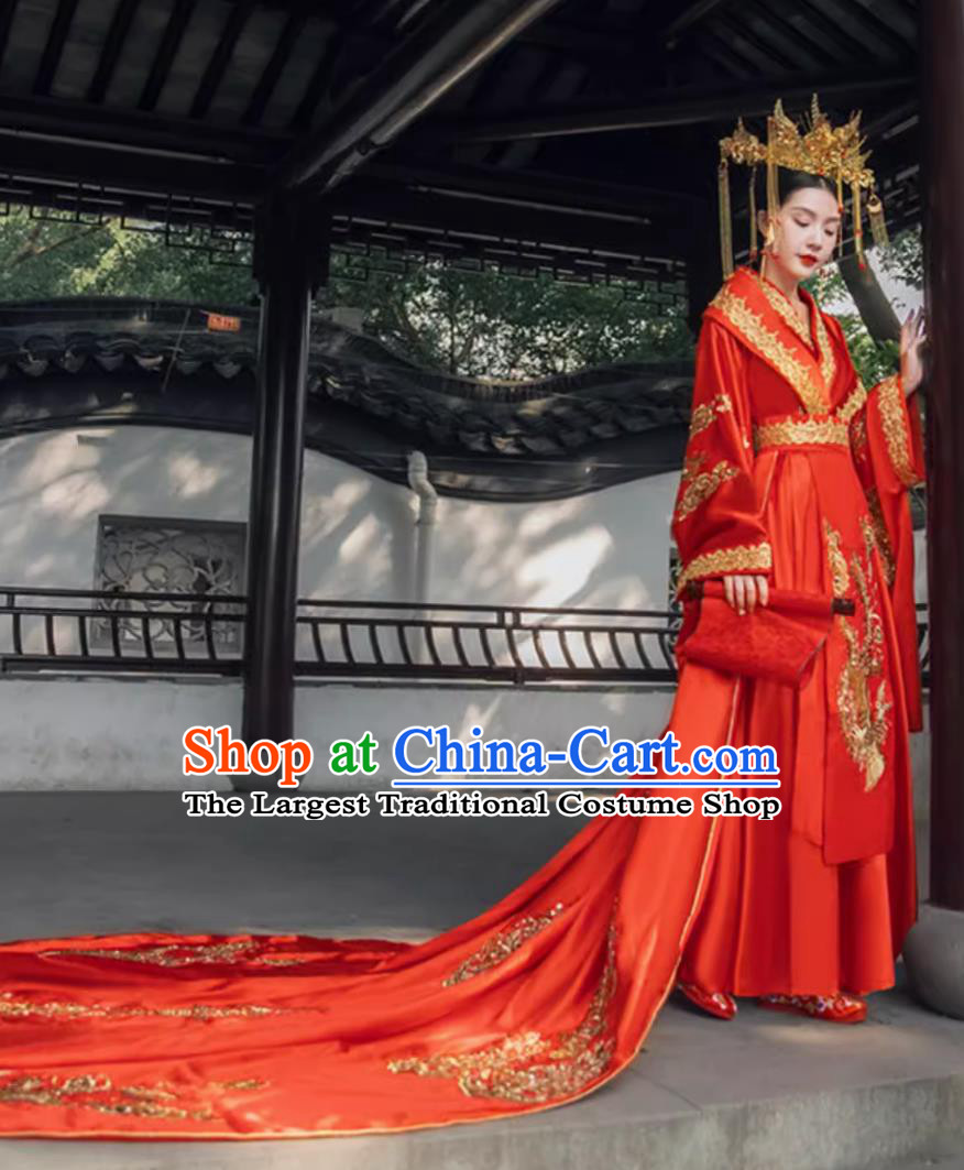 Ancient Chinese Wedding Attires Traditional Hanfu Online Shop Ming Dynasty Bride and Groom Robes Costumes Complete Set