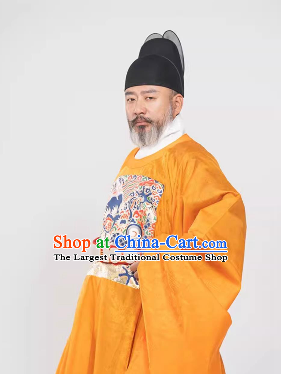 Traditional Hanfu Online Shop Yellow Ming Dynasty Official Robe Ancient Chinese Grand Secretary Clothing