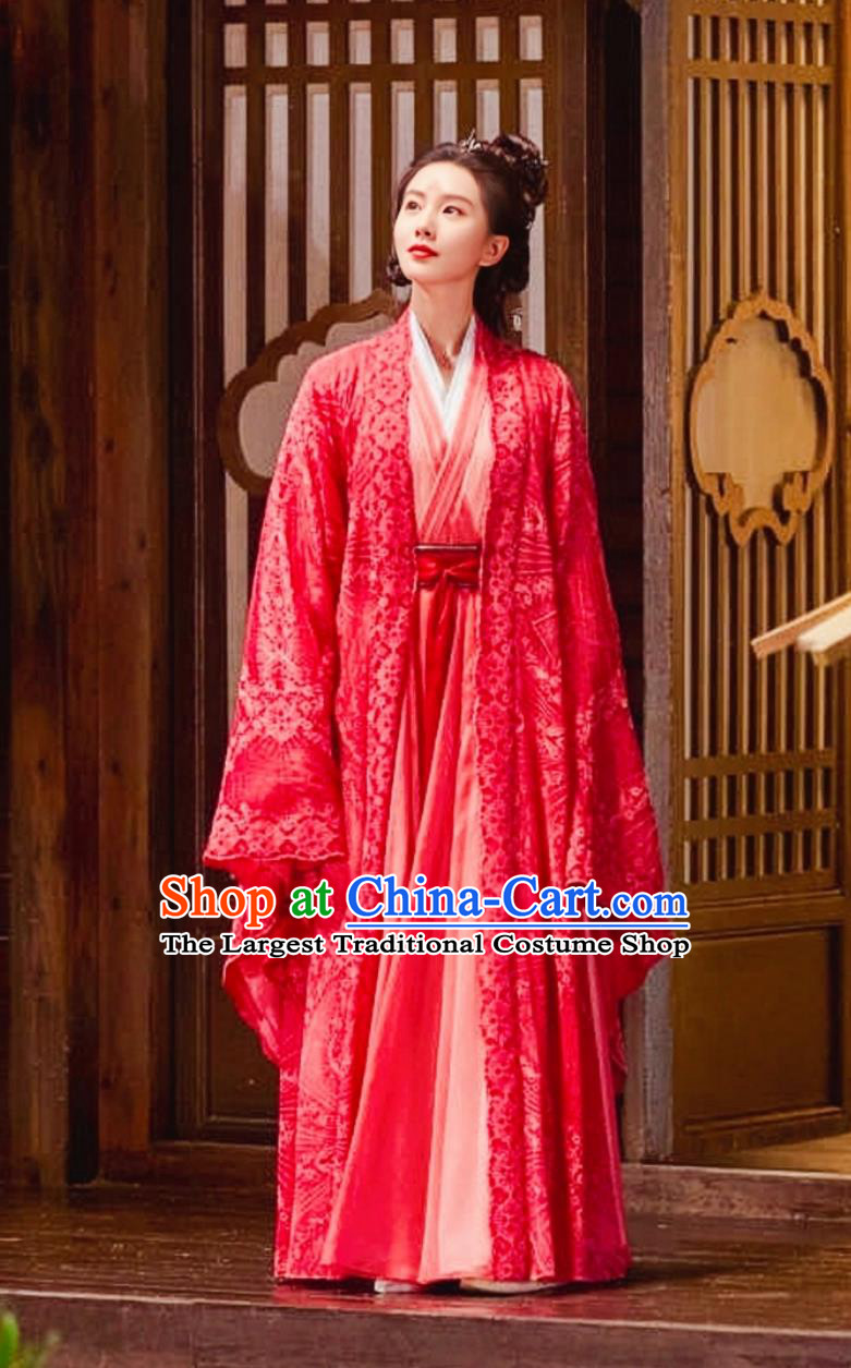 TV Series A Journey To Love Ren Ru Yi Costume China Ancient Female Assassin Clothing Wuxia Drama Swordswoman Red Dress